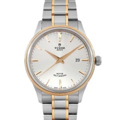 Tudor Style 41mm Gold Steel Silver Dial Men Automatic Watch 12703-0002