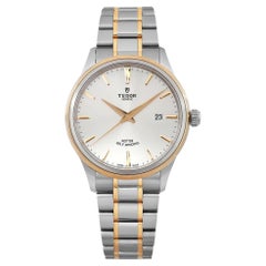 Tudor Style 41mm Gold Steel Silver Dial Men Automatic Watch 12703-0002