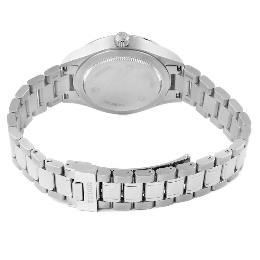 Tudor Style Date Black Dial Diamond Steel Ladies Watch M12300 Unworn For Sale 1