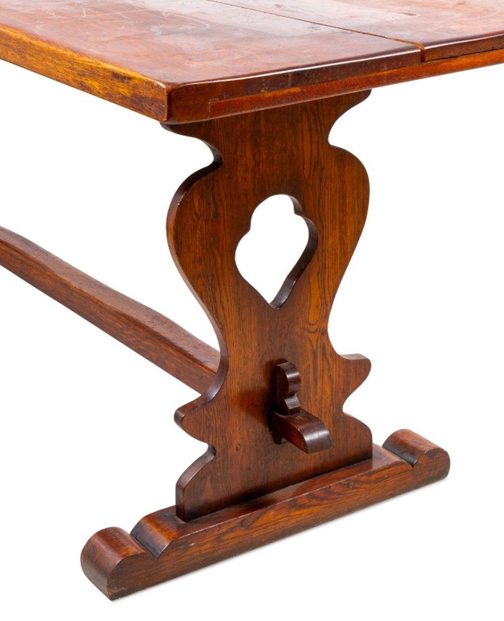Tudor Style Oak Refectory Table For Sale 1