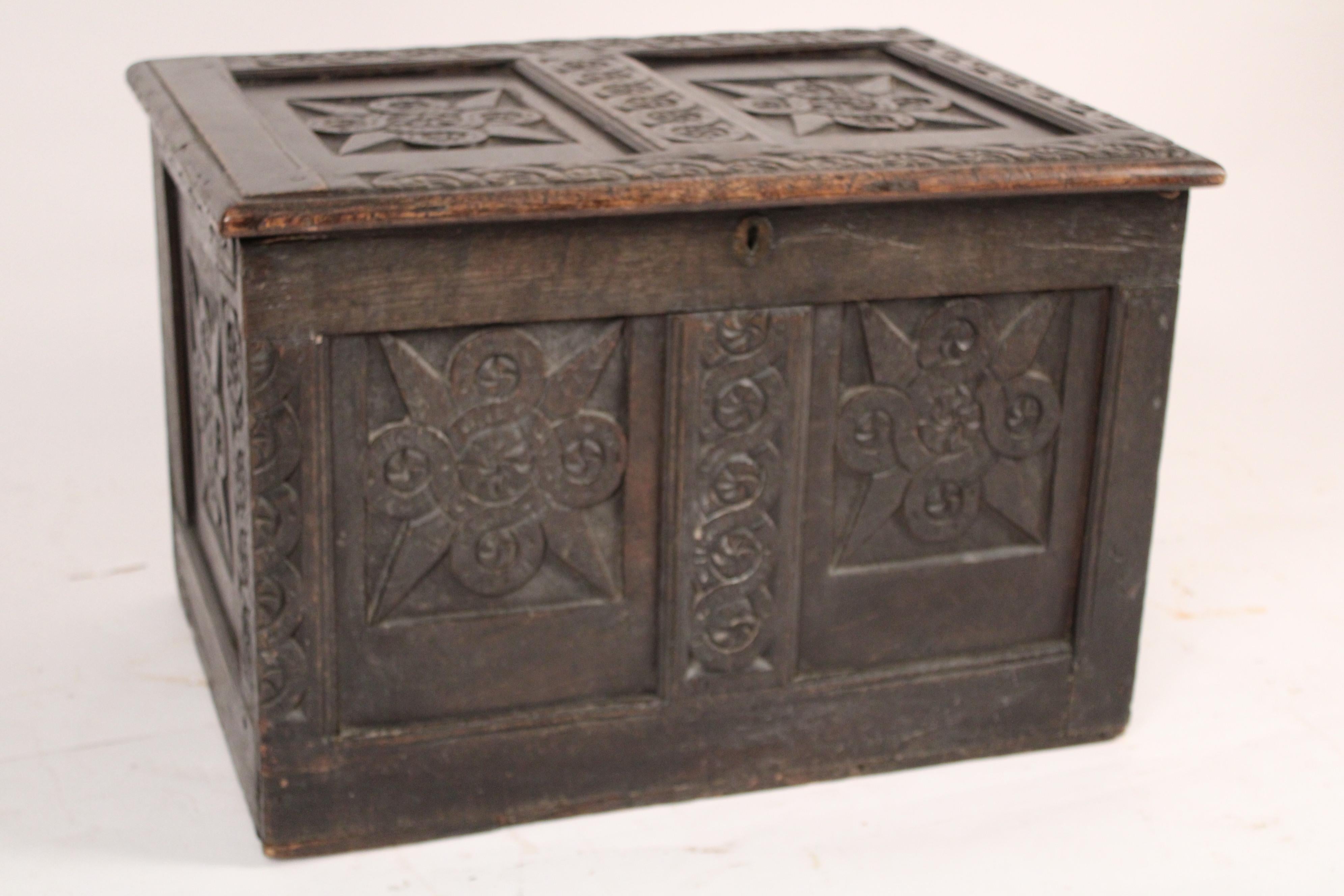 Unknown Tudor Style Trunk For Sale
