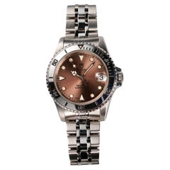Montre Tudor Submariner 75190 avec cadran saumon en acier inoxydable, années 2000