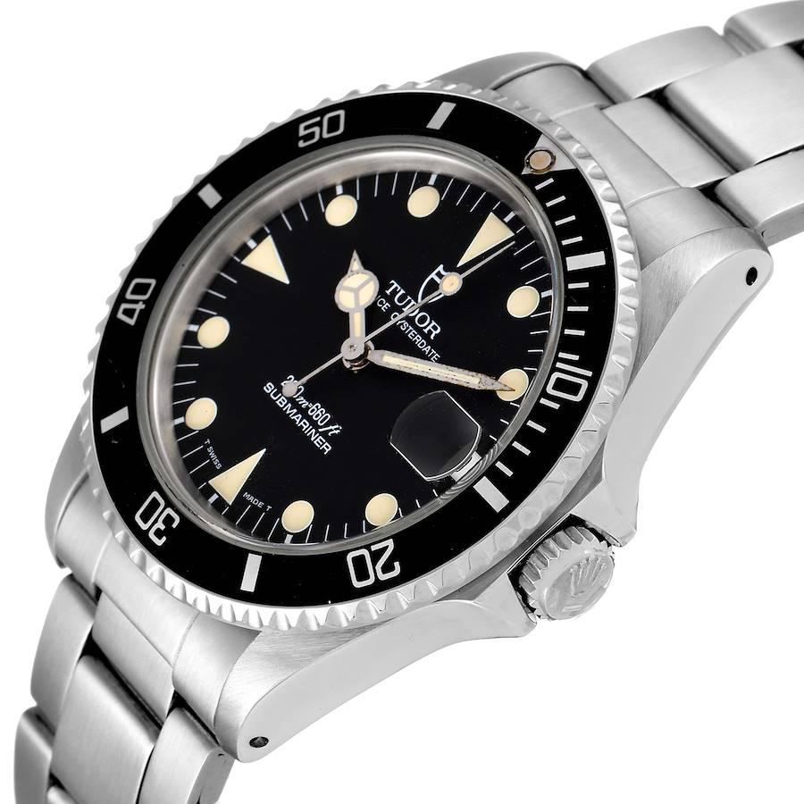Tudor Submariner Prince Date Black Dial Steel Mens Watch 75090 For Sale 1