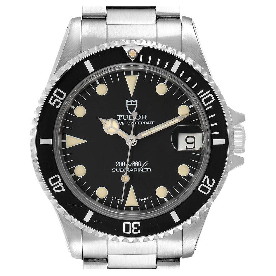 Tudor Submariner Prince Date Black Dial Steel Mens Watch 75090 For Sale