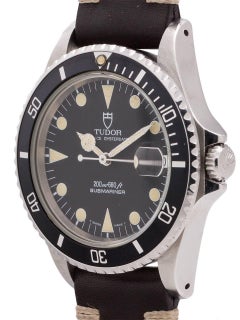 Tudor Stainless Steel Submariner self winding wristwatch Ref 75190, circa 1993