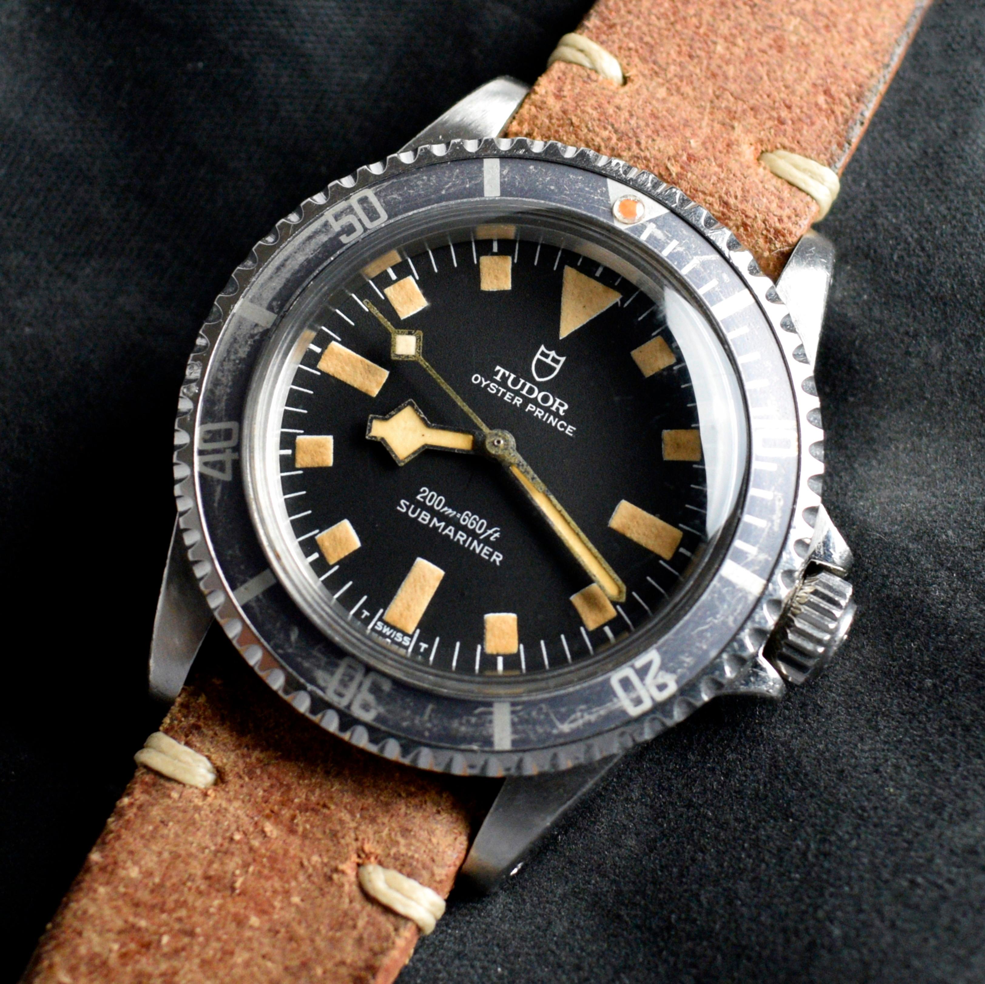 Brand: Vintage Tudor
Model: 9401/0
Year: 1980
Serial number: 94xxxx
Reference: OT1572
Case: Show heavy sign of wear with slight polish from previous
Dial: Excellent Aged Condition Black Tritium Snowflake Dial where the lumes have turned into warm