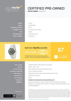 Tudor Submariner 94010, Black Dial Certified Authentic