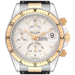 Tudor Tiger Prince Date Steel Yellow Gold Mens Watch 79273 Box Papers