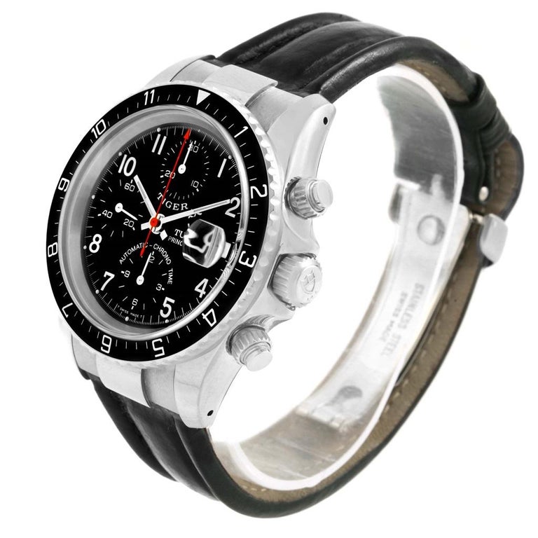 Tudor Tiger Woods Chronograph Black Dial Steel Men's Watch ...