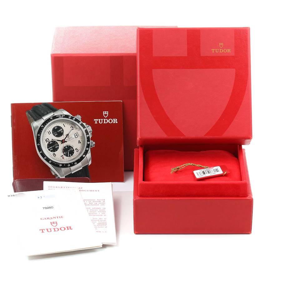 Tudor Tiger Woods Chronograph Silver Dial Steel Men’s Watch 79280 Box Papers For Sale 7