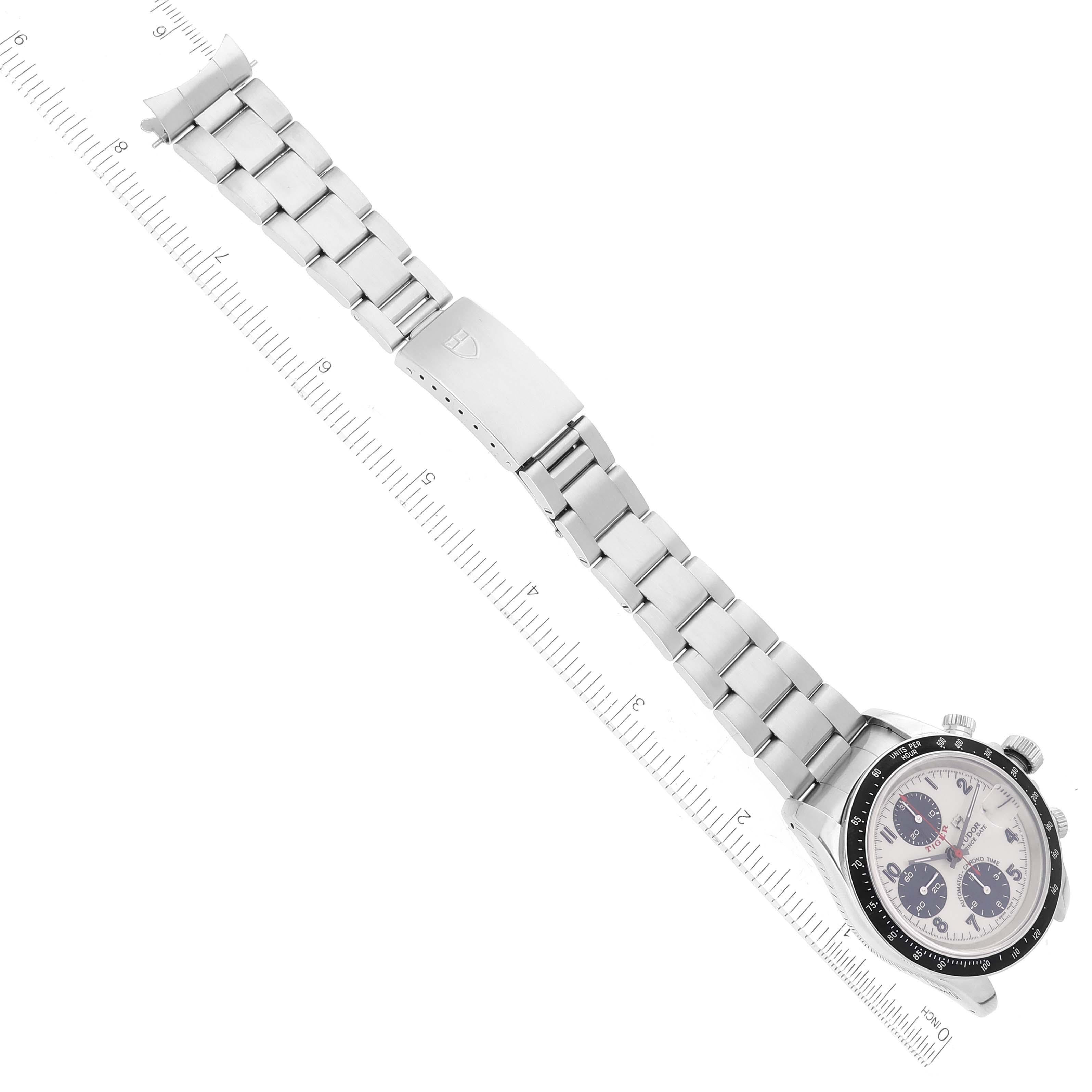 Tudor Tiger Woods Prince White Panda Dial Steel Mens Watch 79260 Box Papers 3