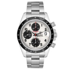 Tudor Tiger Woods Prince White Panda Dial Steel Mens Watch 79260 Box Papers
