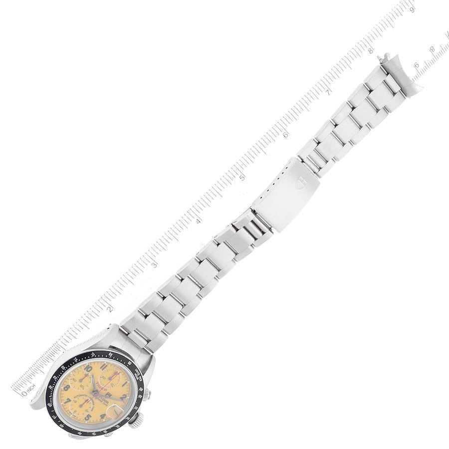 Tudor Tiger Woods Prince Yellow Dial Steel Watch 79260 Box Papers For Sale 3