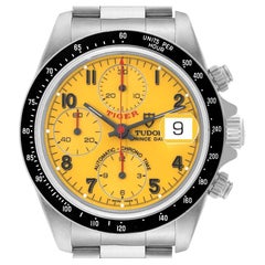 Tudor Tiger Woods Prince Yellow Dial Steel Watch 79260 Box Papers