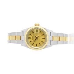 Tudor „Princess Oysterdate“ 25 mm, zweifarbig aus Edelstahl und mit Goldlünette