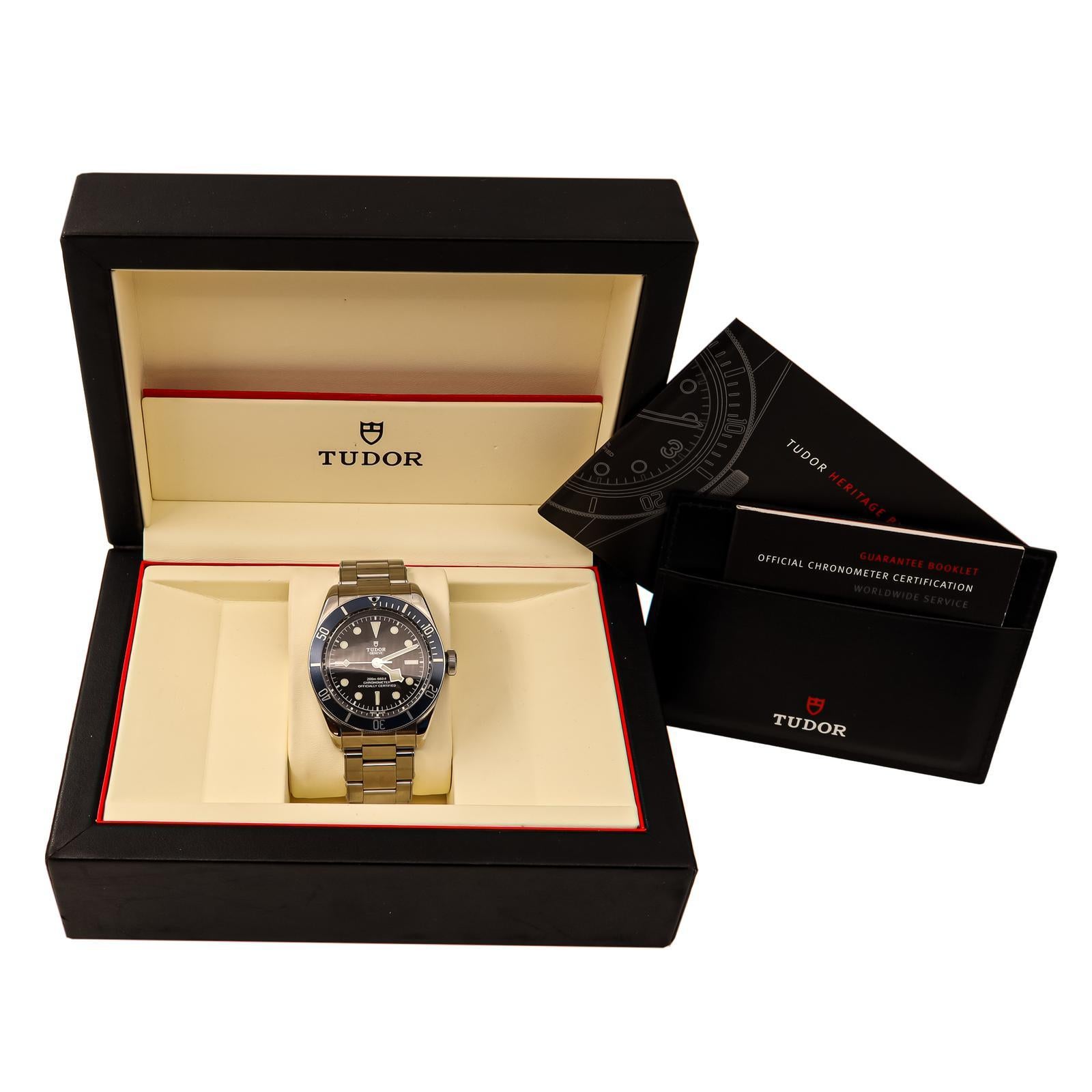 Tudor Watch Black Bay Steel In Excellent Condition For Sale In PARIS, FR