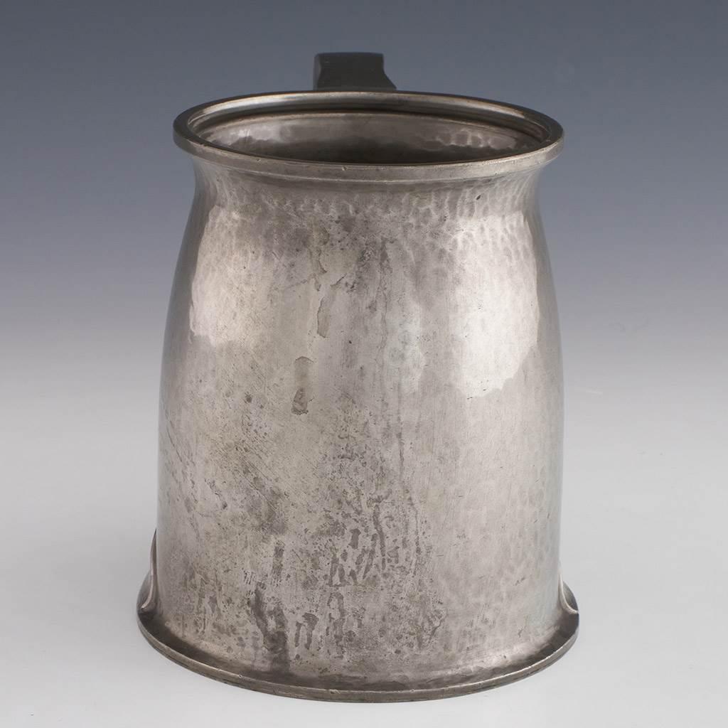 Tudric for Liberty Pewter Tankard Designed by Oliver Baker 1902 In Good Condition For Sale In Tunbridge Wells, GB