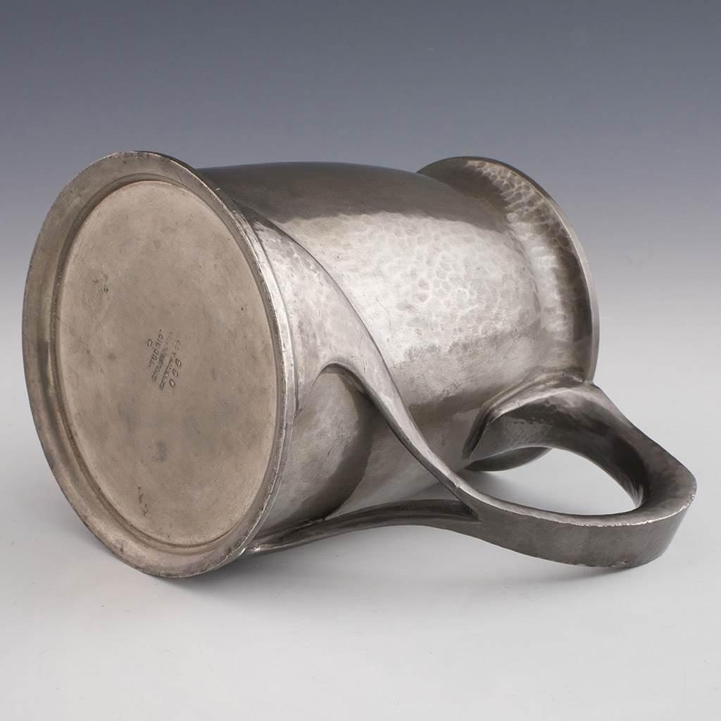 Tudric for Liberty Pewter Tankard Designed by Oliver Baker 1902 For Sale 1