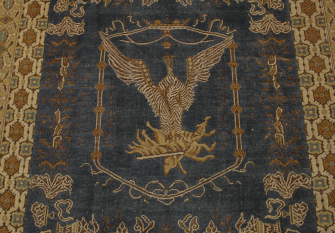 Annodato a mano Tappeto Tuduk Eagle Design in vendita