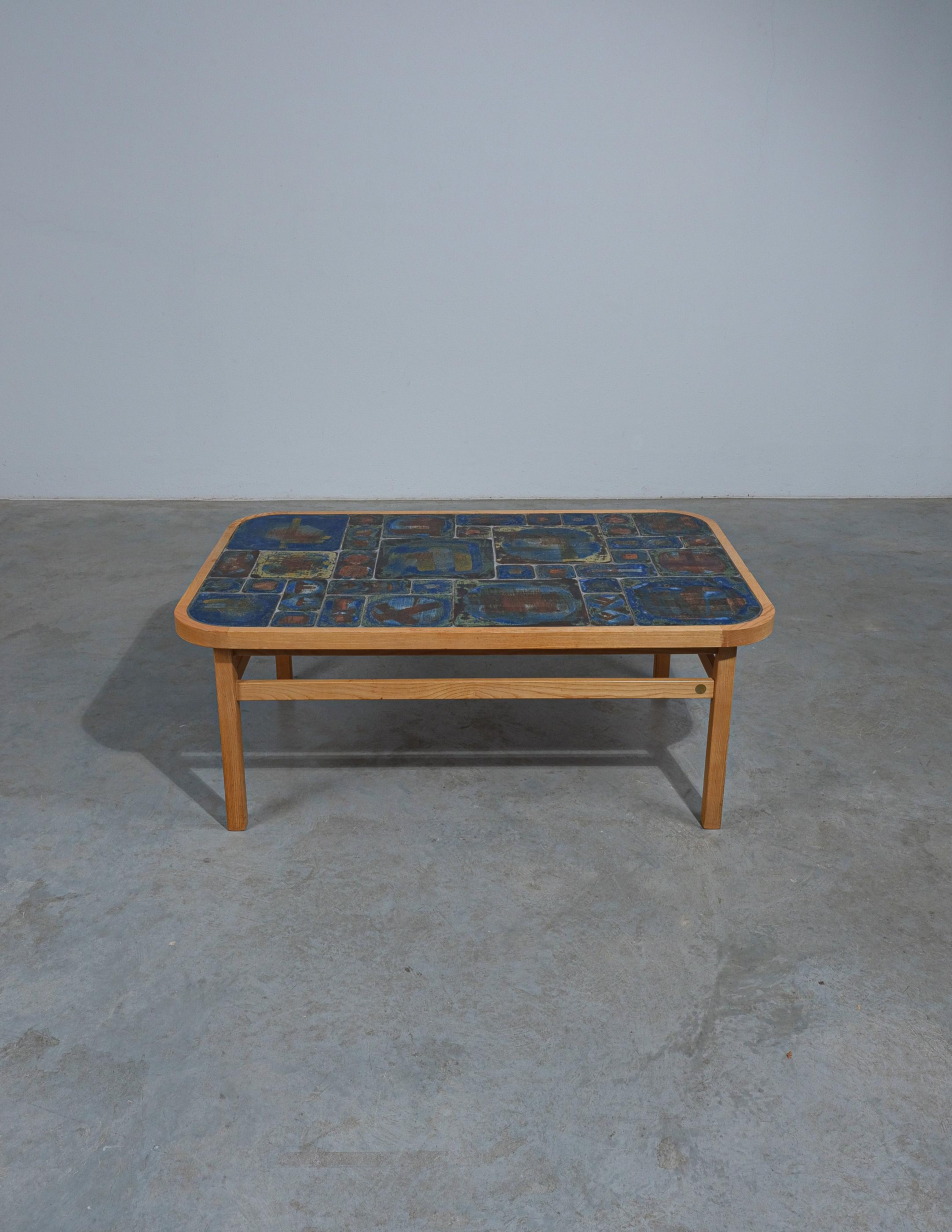 Mid-Century Modern Tue Poulsen Ceramic Table For Haslev, circa 1970 For Sale