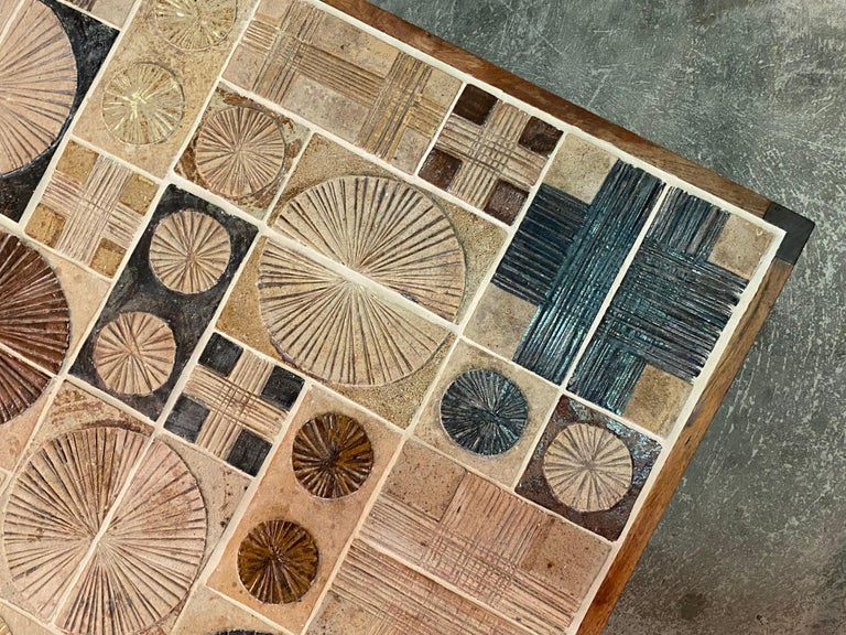 Tue Poulsen Ceramic Tiles Coffee Table by Master Cabinetmaker