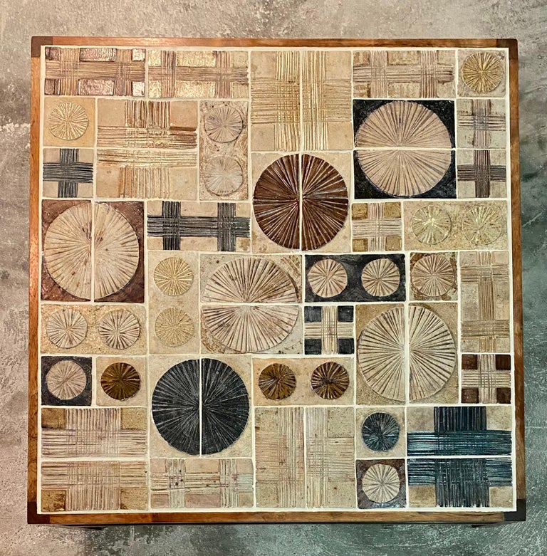 Tue Poulsen Ceramic Tiles Coffee Table by Master Cabinetmaker