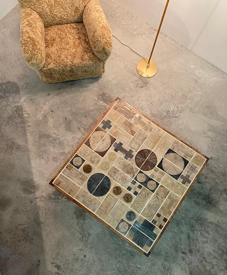 Tue Poulsen Ceramic Tiles Coffee Table by Master Cabinetmaker