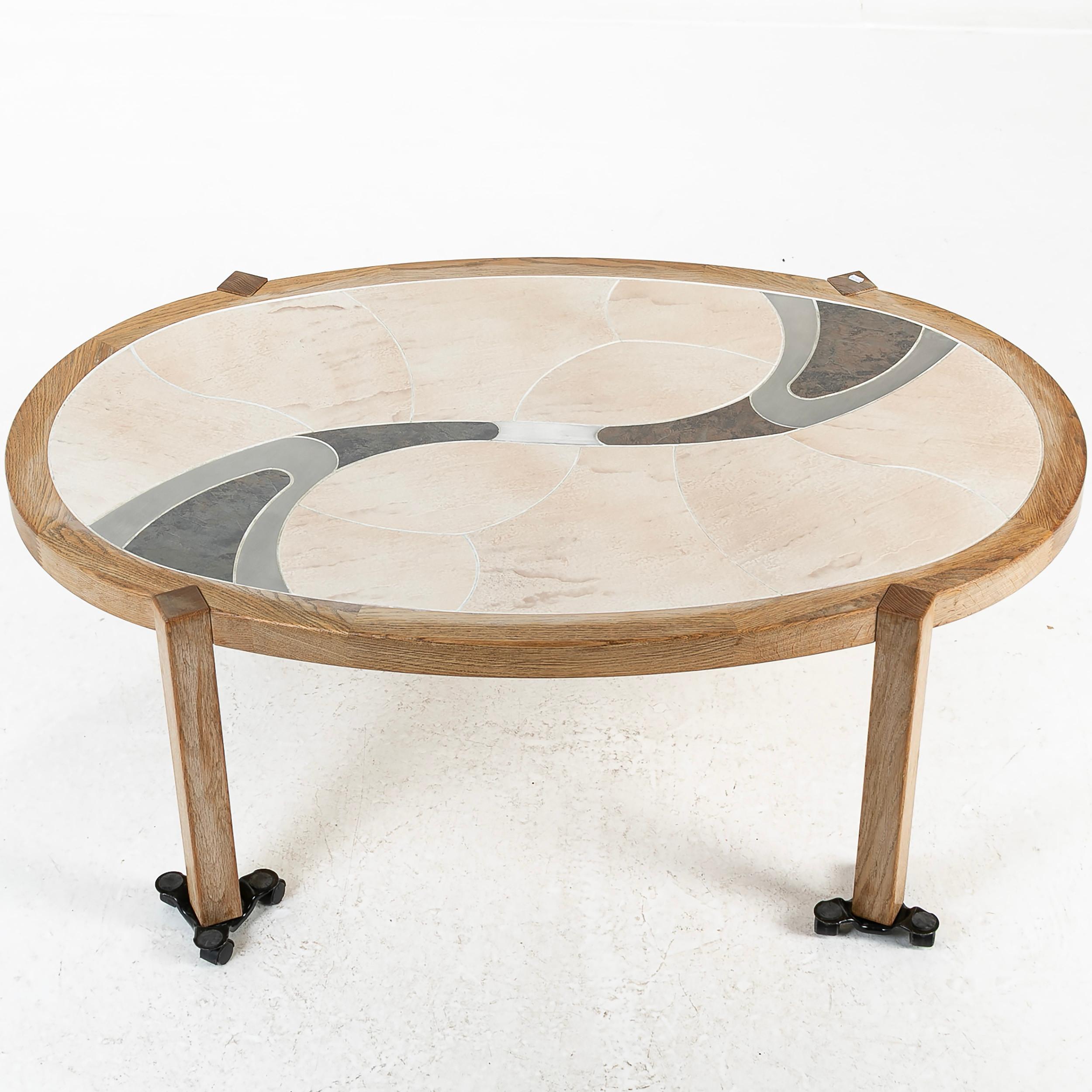 20th Century Tue Poulsen cofee Table by Haslev Mobelsnedkeri  Denmark 1960 For Sale