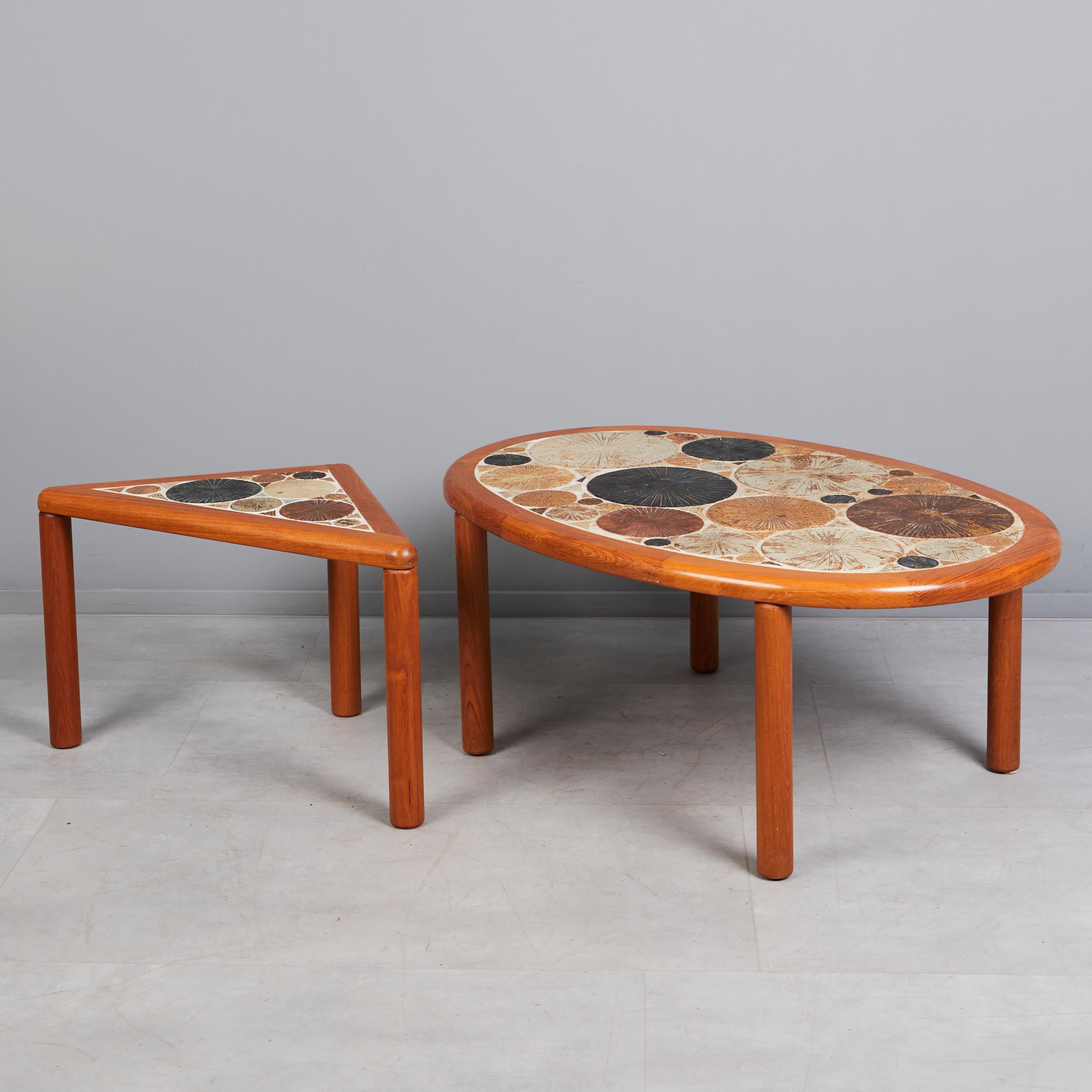 20ième siècle Table basse Tue Poulsen  forme triangulaire  Haslev Danemark 1960  Signé en vente