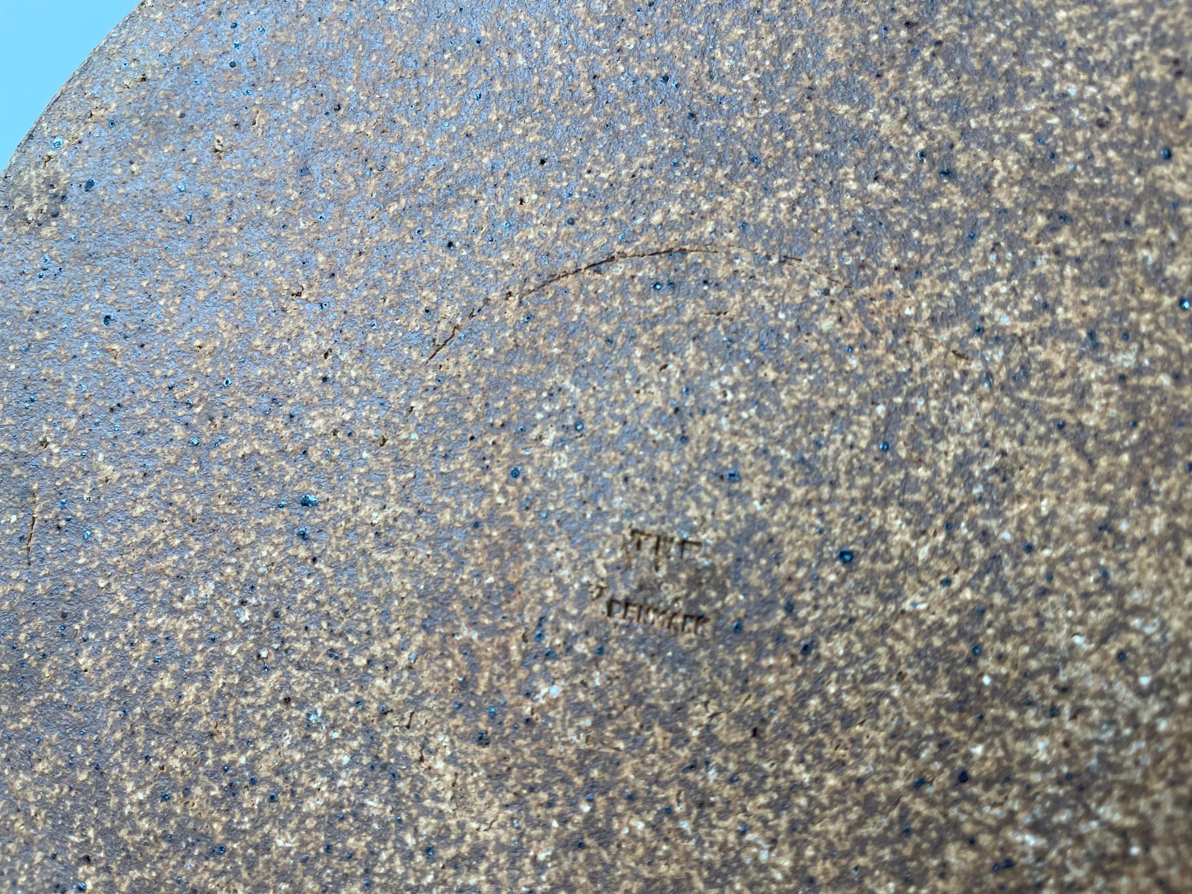 Tue Poulsen Gres smaltato danese moderno con spirale, anni '70 in vendita 2