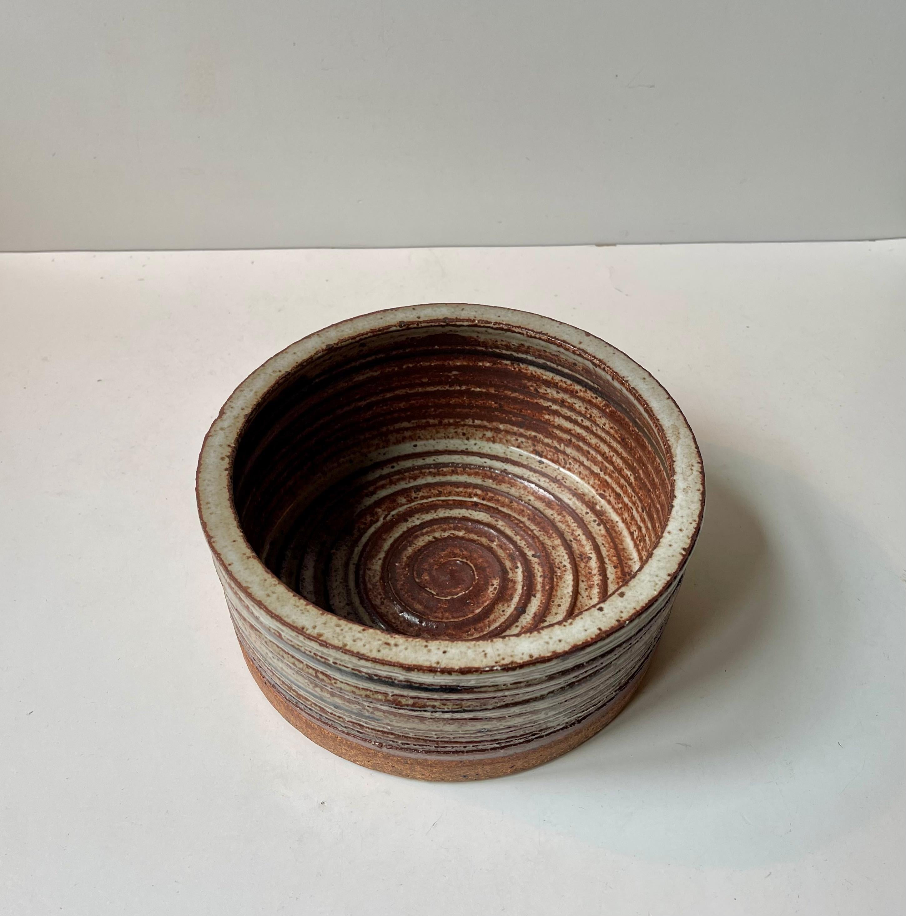 Danese Tue Poulsen Gres smaltato danese moderno con spirale, anni '70 in vendita