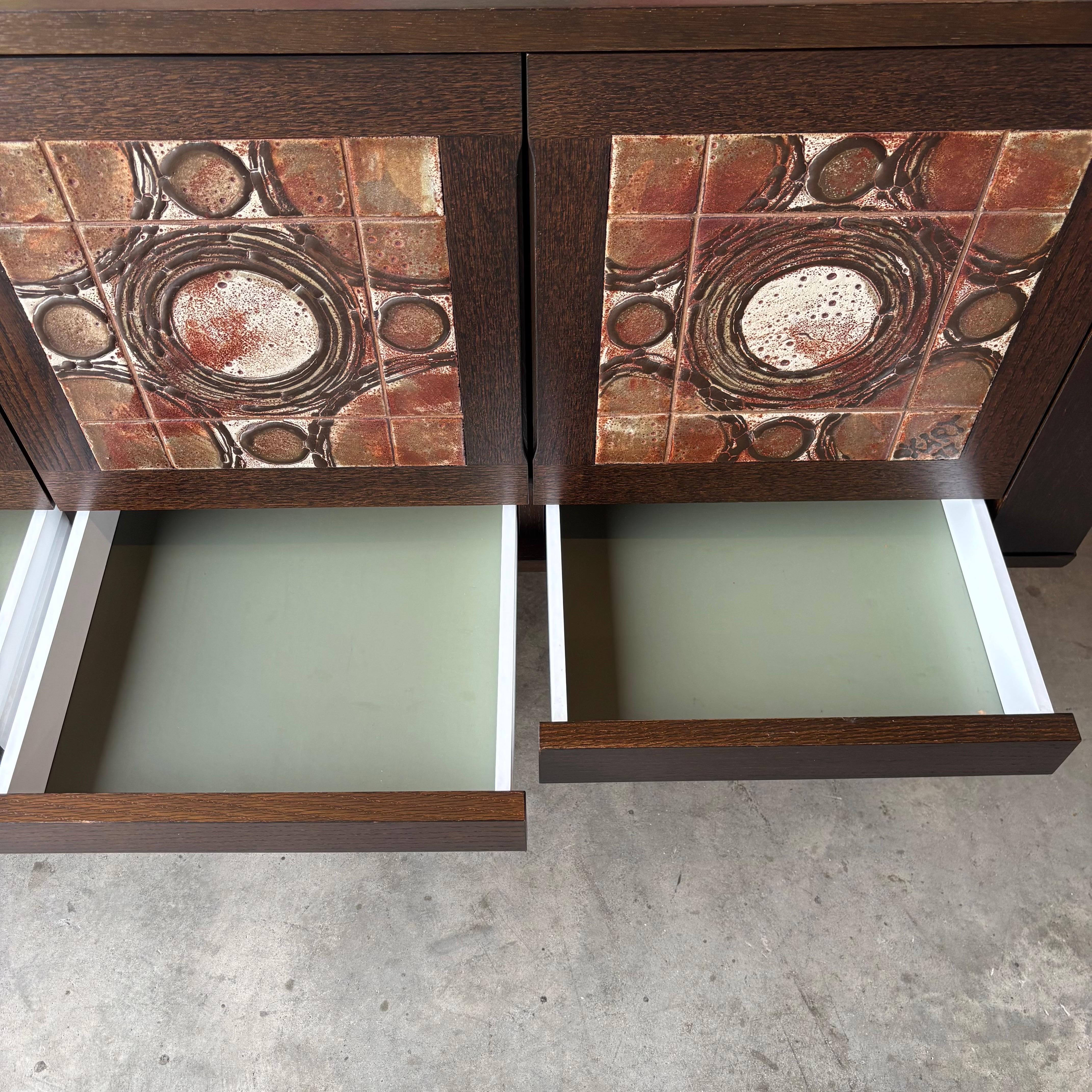 Tue Poulsen Danish Modern Oak Credenza, 1970s For Sale 1