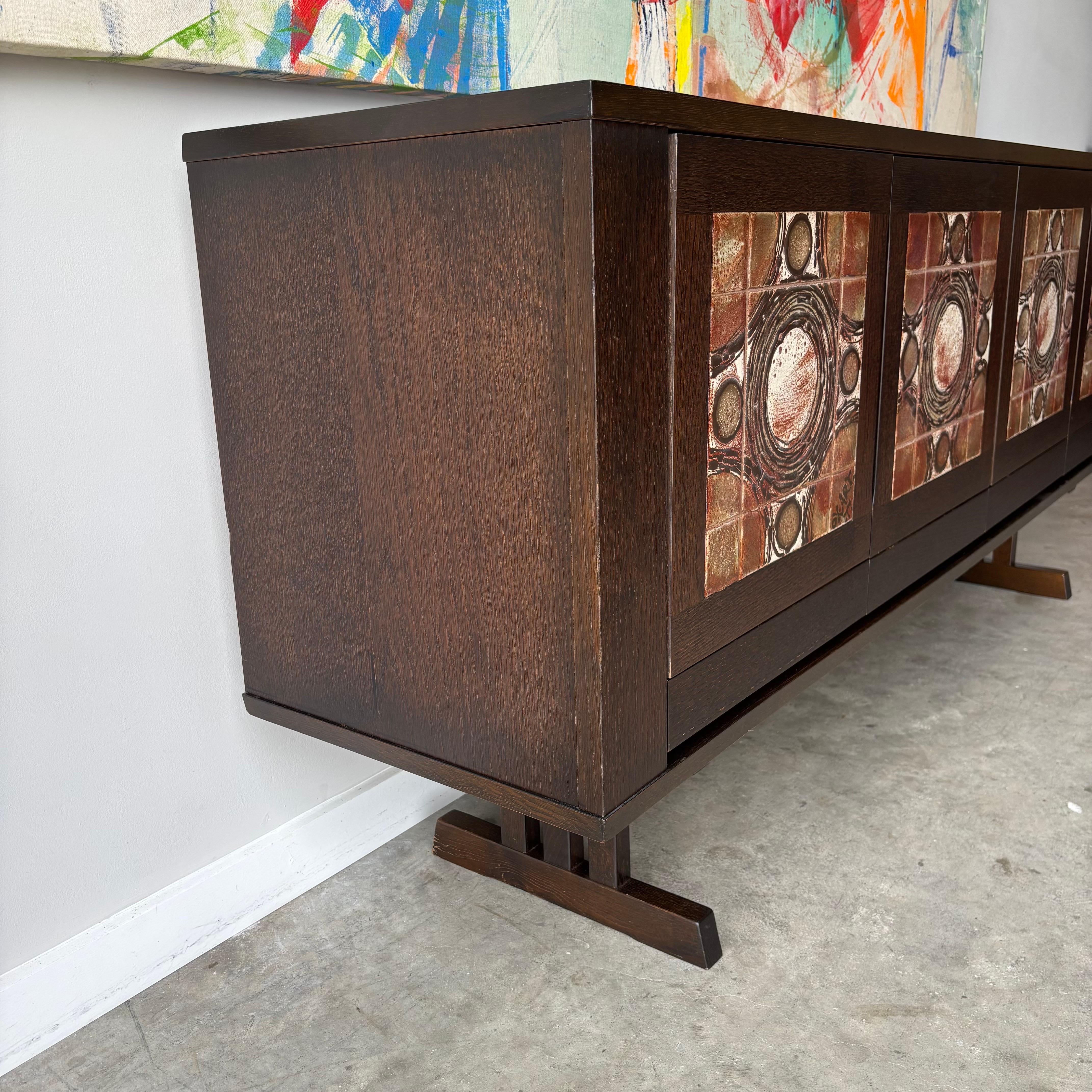 Tue Poulsen Danish Modern Oak Credenza, 1970s For Sale 2