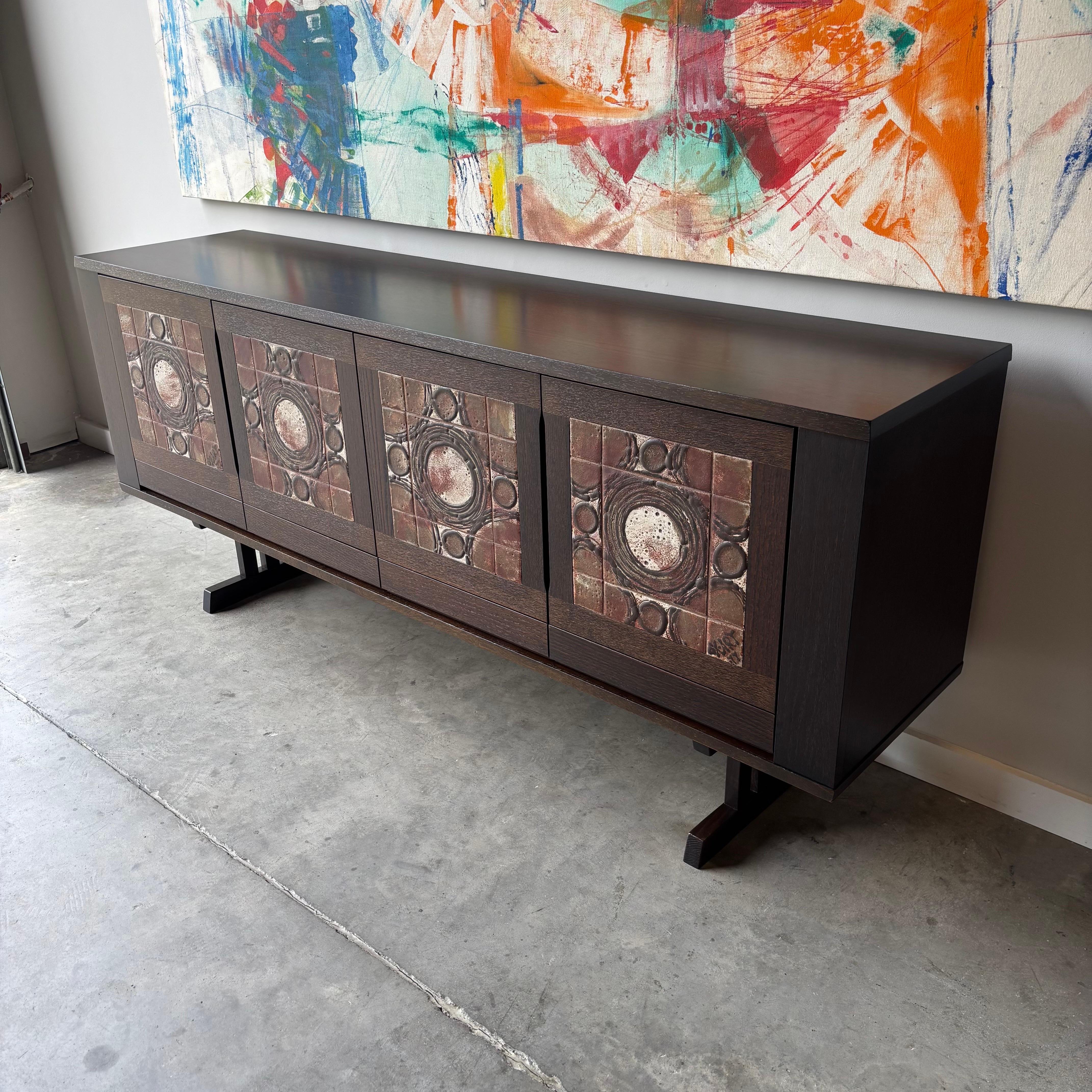 Tue Poulsen Danish Modern Oak Credenza, 1970s For Sale 3