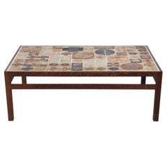 Tue Poulsen & Erik Wørts Oblong Tile Topped Coffee Table of Wenge, Danish, 1960s