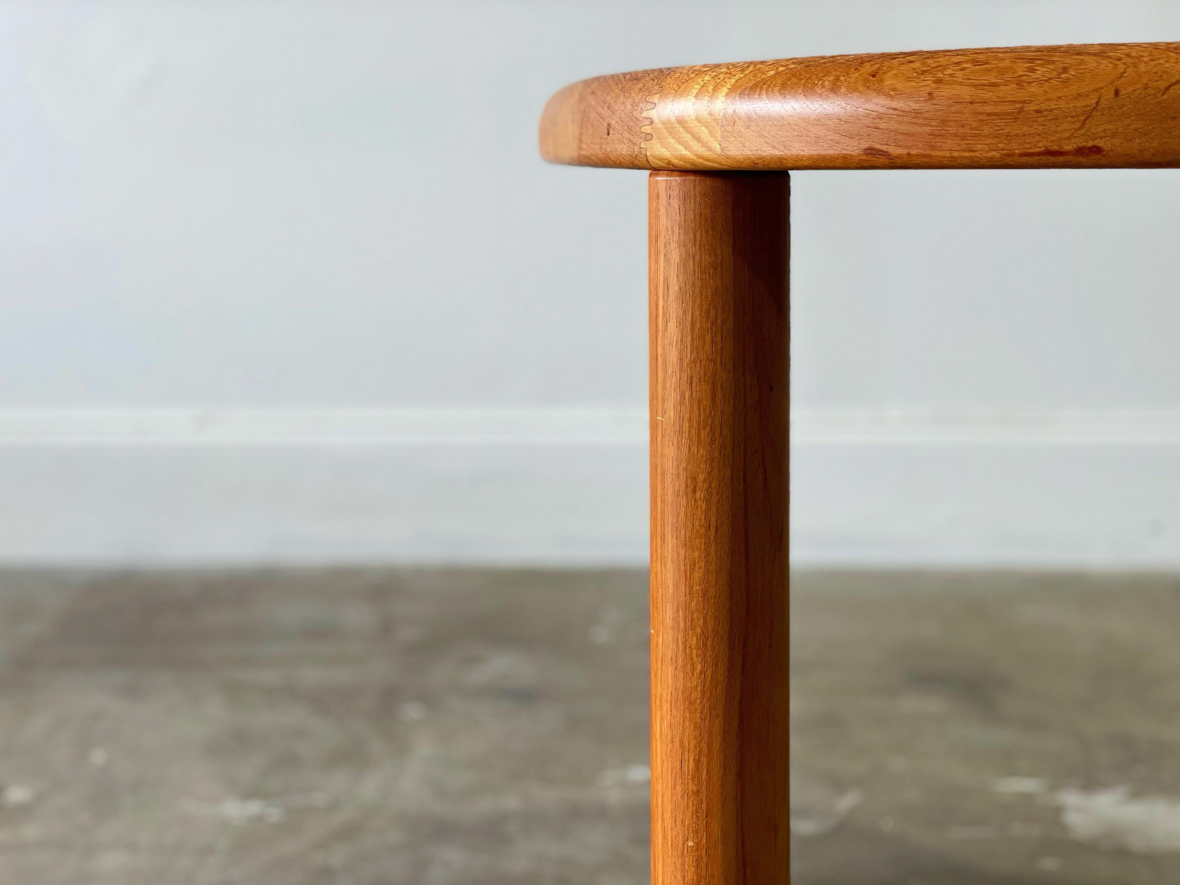 Tue Poulsen, Handcrafted Side or End Table for Haslev, Ceramic Tile Solid Teak In Good Condition In Decatur, GA