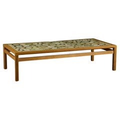 Tue Poulsen Oak and Mosaic Tile Coffee Table