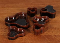 Tue Poulsen six Vases and bowls