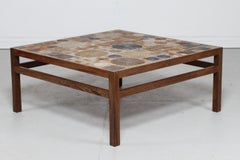Tue Poulsen Square Coffee Table of Wenge and Tiles by Heltborg Møbler, 1970´s
