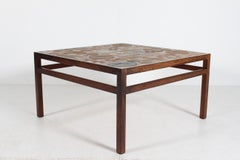 Tue Poulsen Couchtisch mit quadratischer Kachelplatte in Wenge by Erik Wørts Danmark 1960s