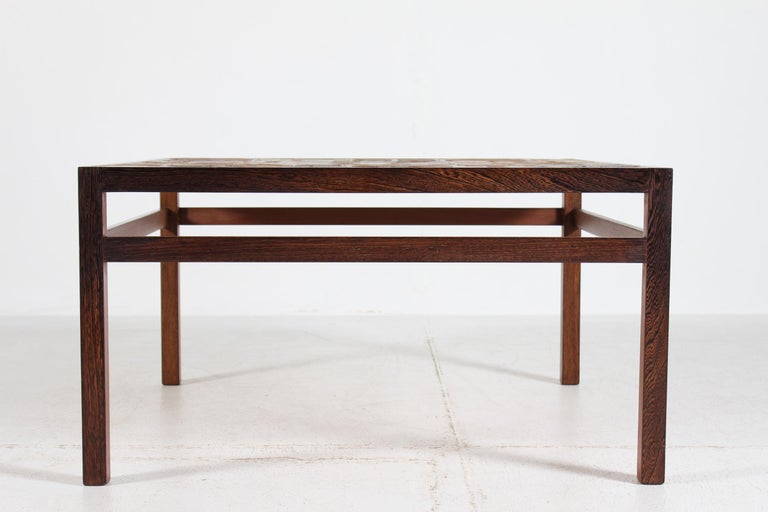 Tue Poulsen Square Tile Topped Coffee Table of Wenge by Erik Wørts