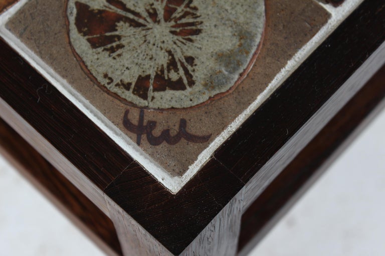 Tue Poulsen Square Tile Topped Coffee Table of Wenge by Erik Wørts