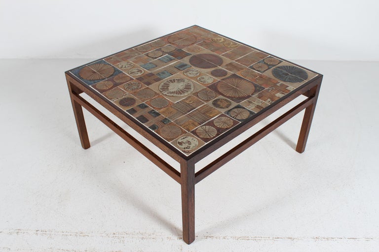 Tue Poulsen Square Tile Topped Coffee Table of Wenge by Erik Wørts