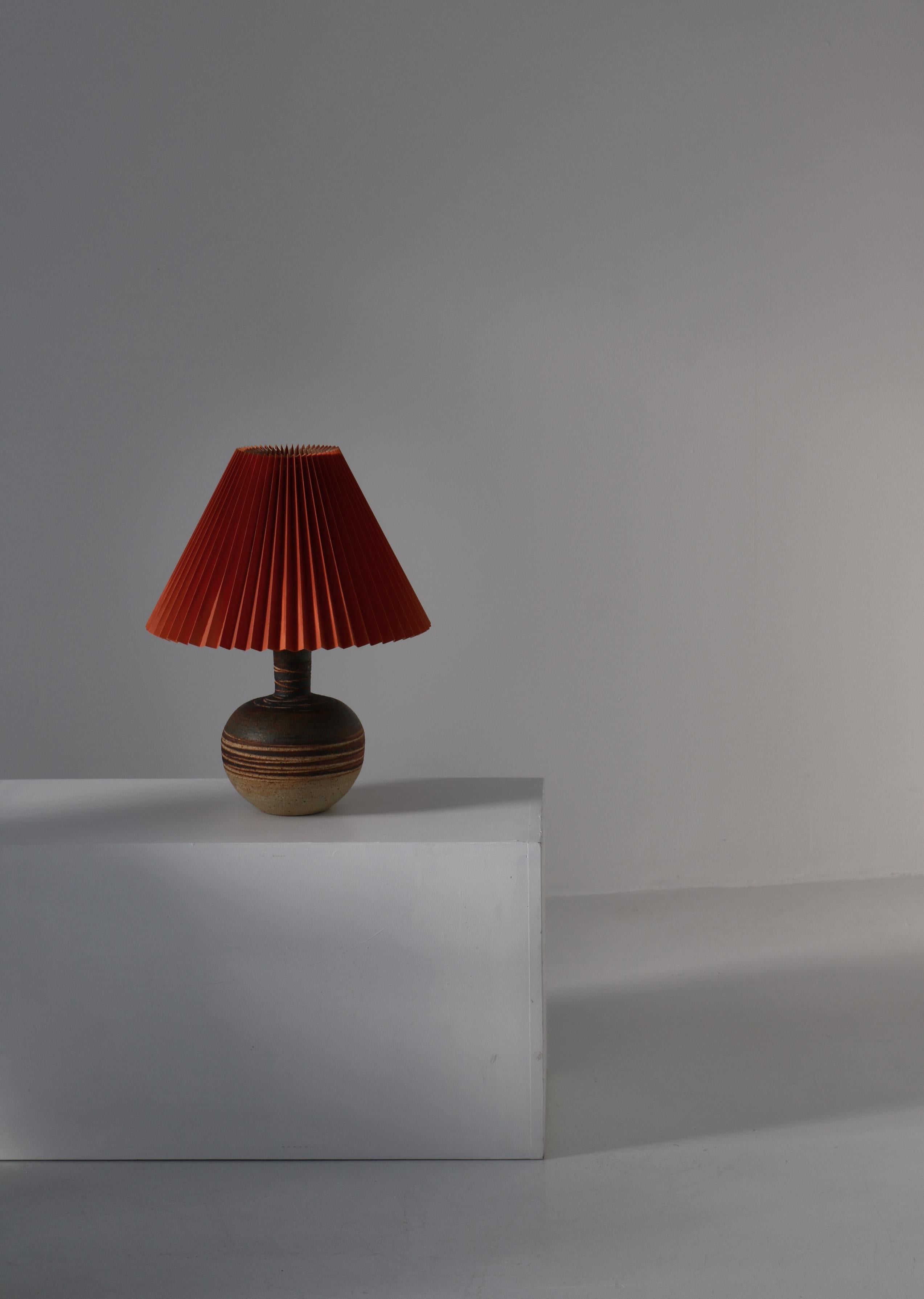 Tue Poulsen Table Lamp Scandinavian Modern Ceramic in Earth Colors, 1960s For Sale 6