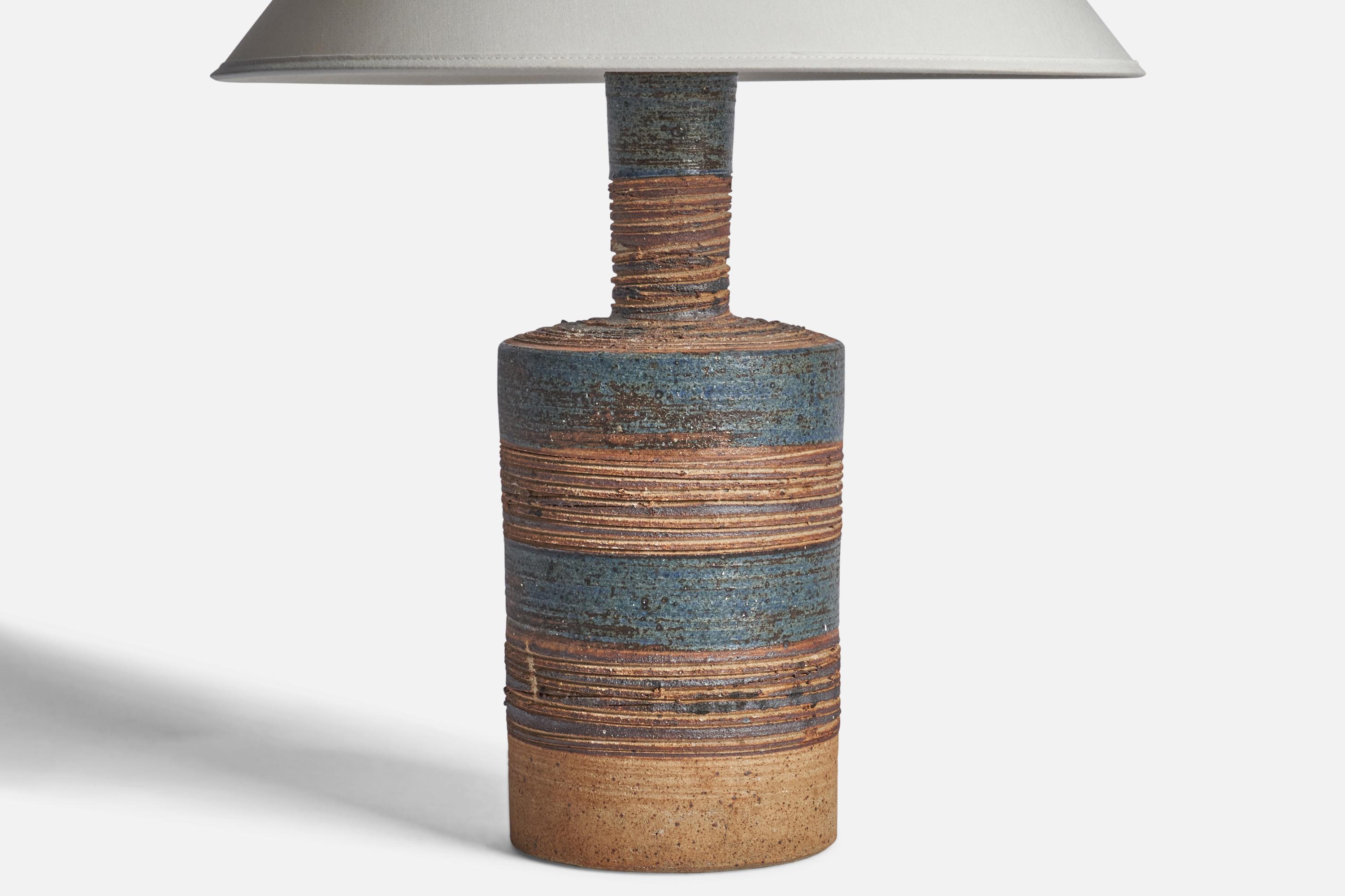 Mid-Century Modern Tue Poulsen, Table Lamp, Stoneware, Denmark, 1960s