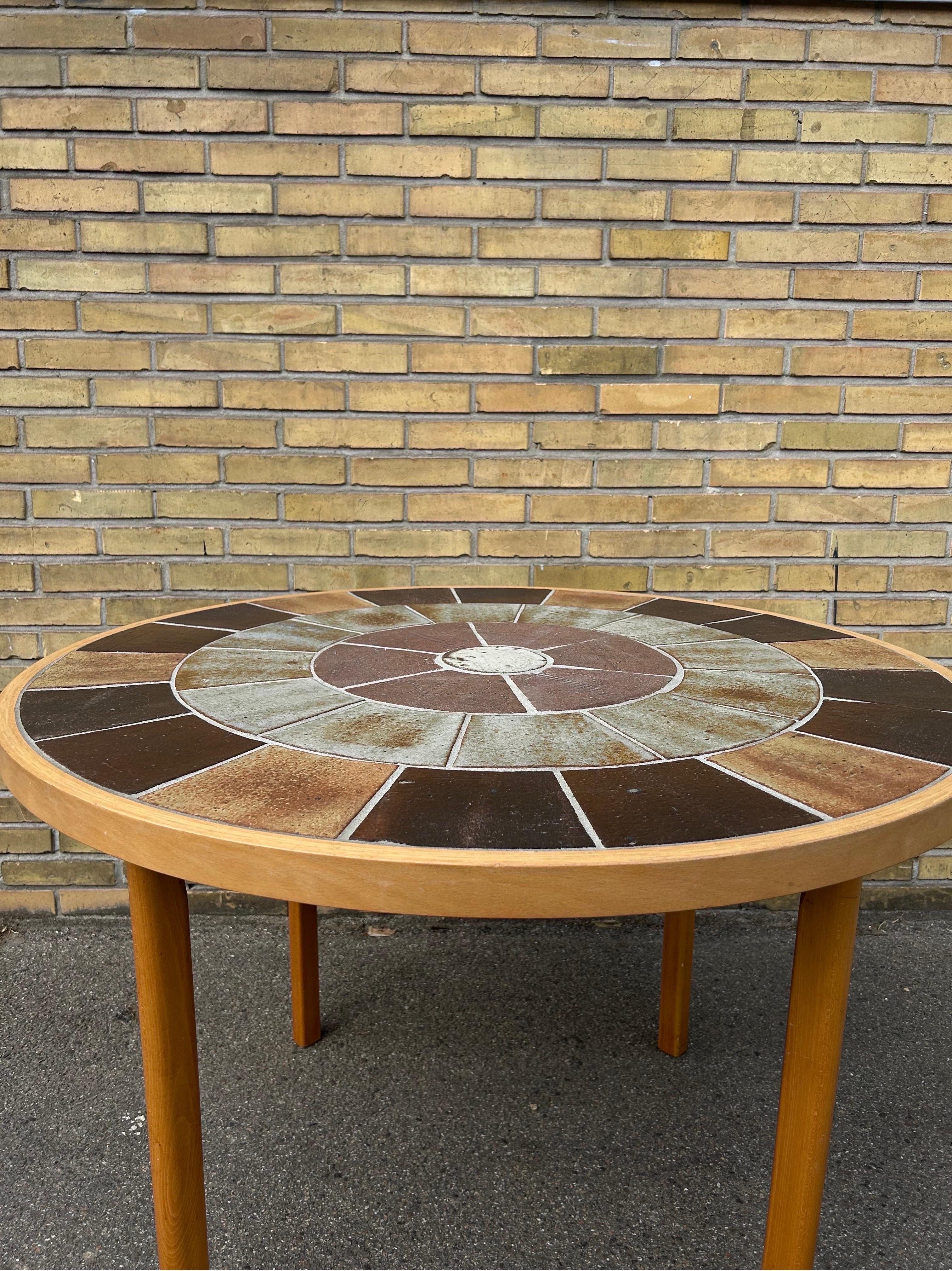 Mid-20th Century Tue Poulsen Tile Top Dining Table