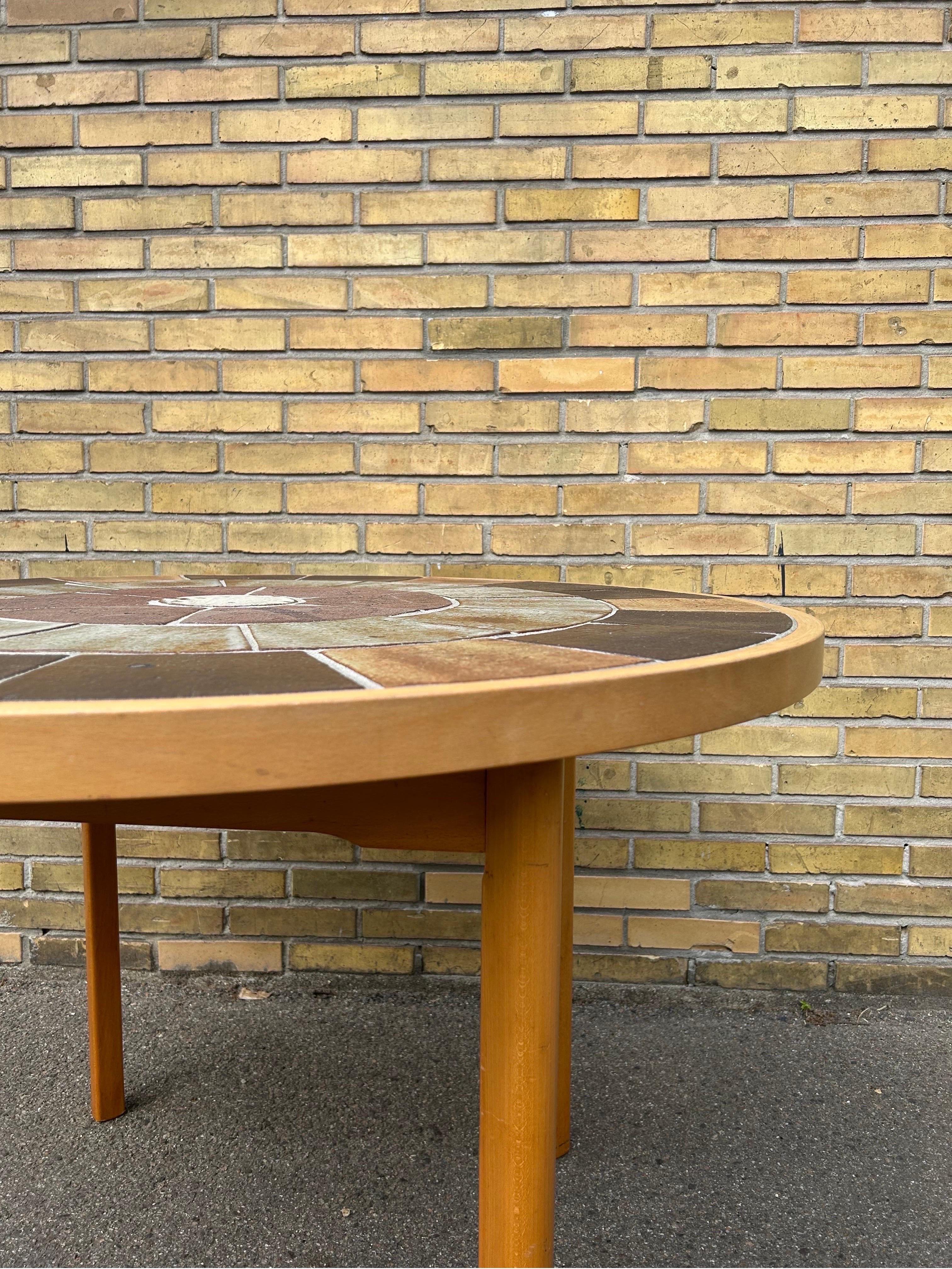 round tile top dining table