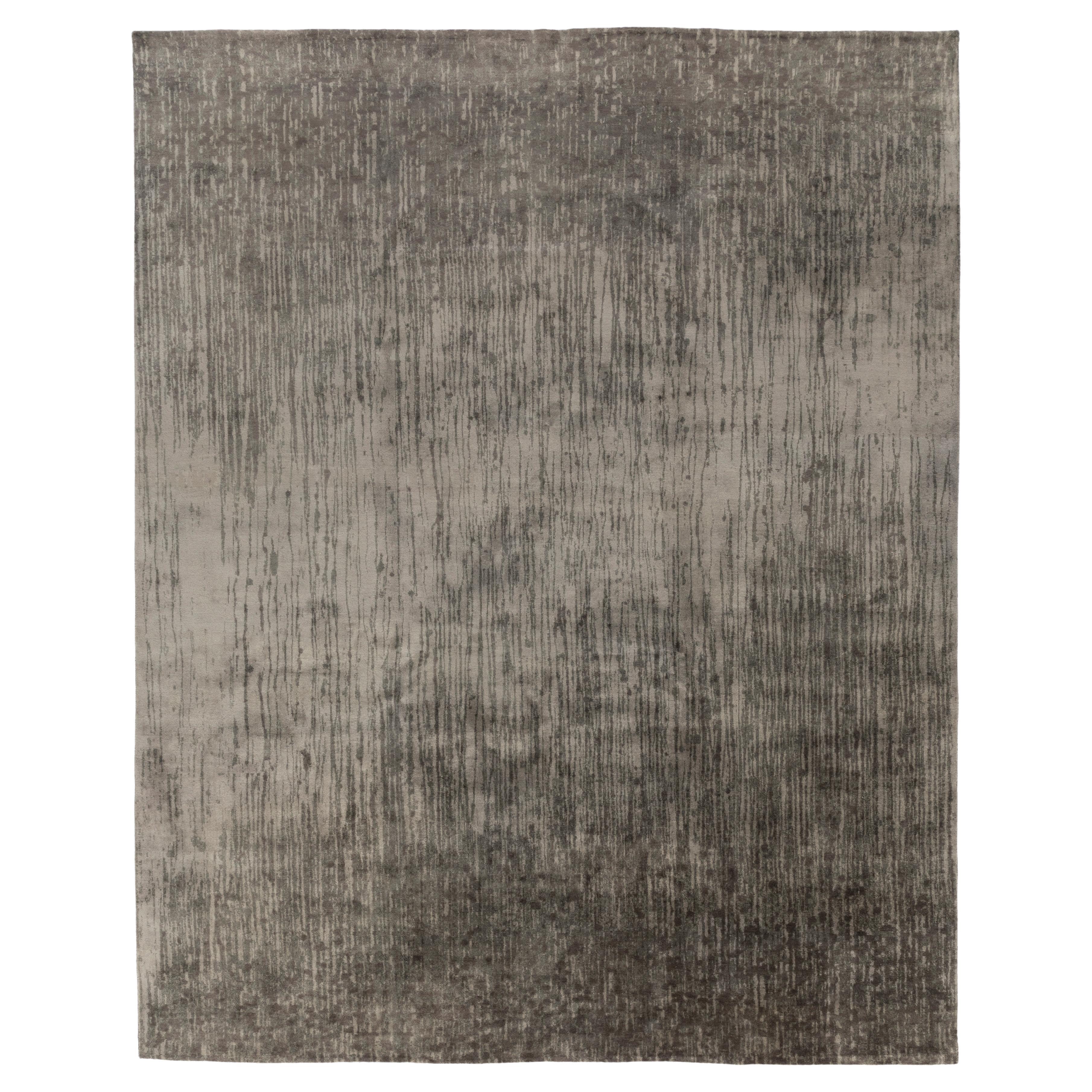 Tufenkian Carpets, Waterfall Charcoal, Contemporary/Modern, Greys For Sale