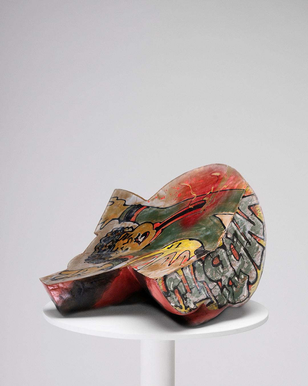 Smaltato Tuffy Made Safe in Stoneware and Glaze di Malcolm Mobutu Smith in vendita