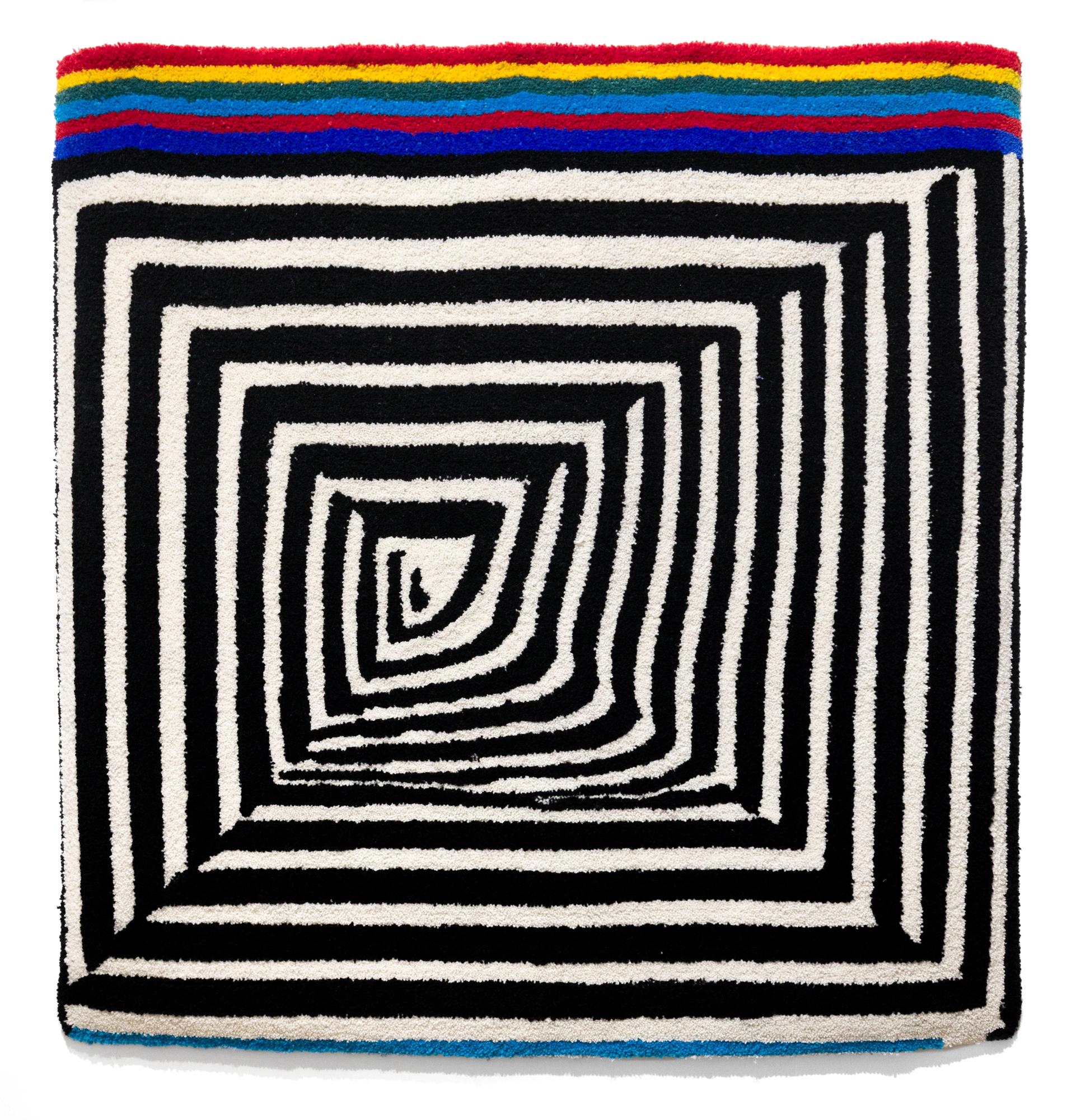 Tuft the World Abstract Sculpture - "DALL·E 2023-04-23 11.32.04" Large Custom Tufted Rug with Geometric Design